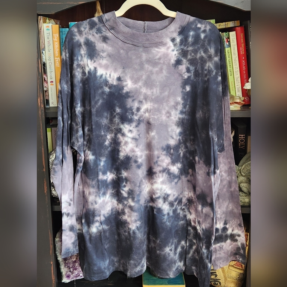 We The Free Tye Dye Oversized Cozy Boho Long Sleeve Top